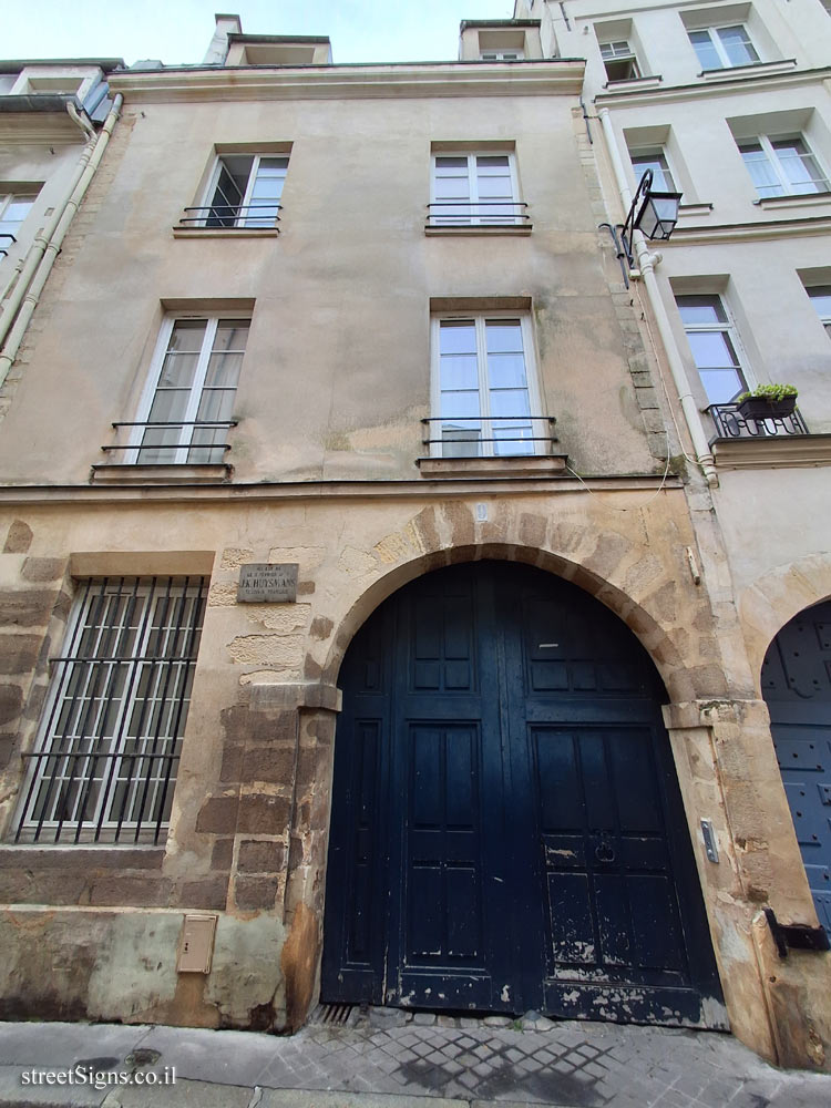 Paris - the house where the writer Joris-Karl Huysmans was born - 9 Rue Suger, 75006 Paris, France