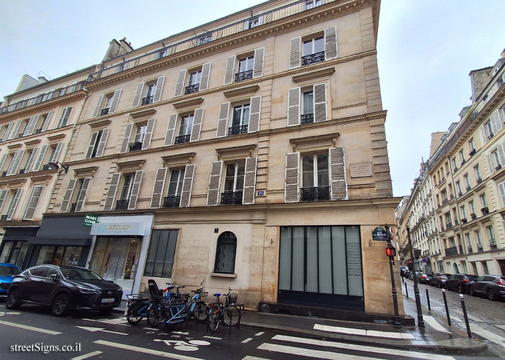 Paris - the house where the painter Auguste Renoir lived - 26 Rue la Bruyère, 75009 Paris, France