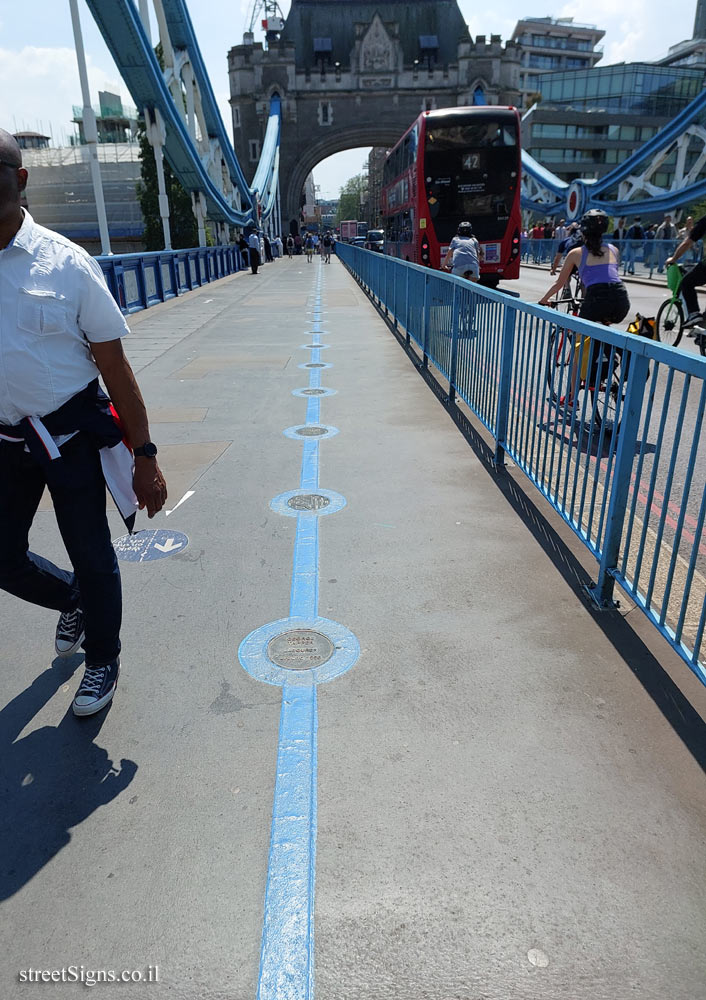 London - Tower Bridge London - The Blue Line of Fame - Tower Bridge, Tower Bridge Rd, London SE1 2UP, UK