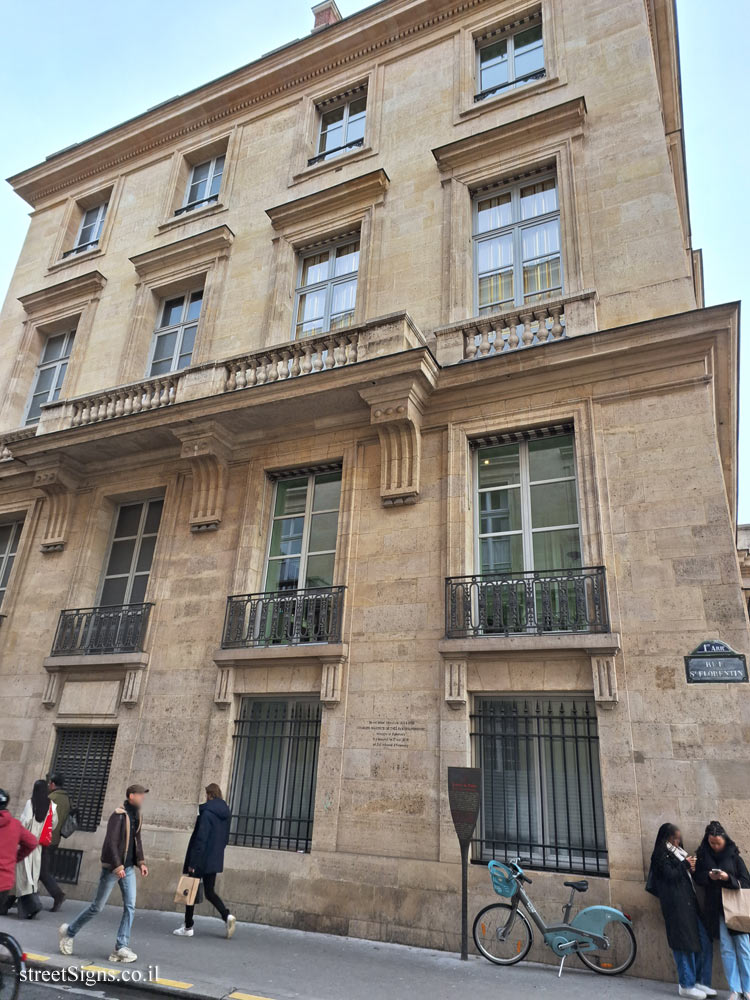 Paris - the house where the diplomat Charles Maurice de Talleyrand-Périgord lived and died - 2 Rue Saint-Florentin, 75001 Paris, France