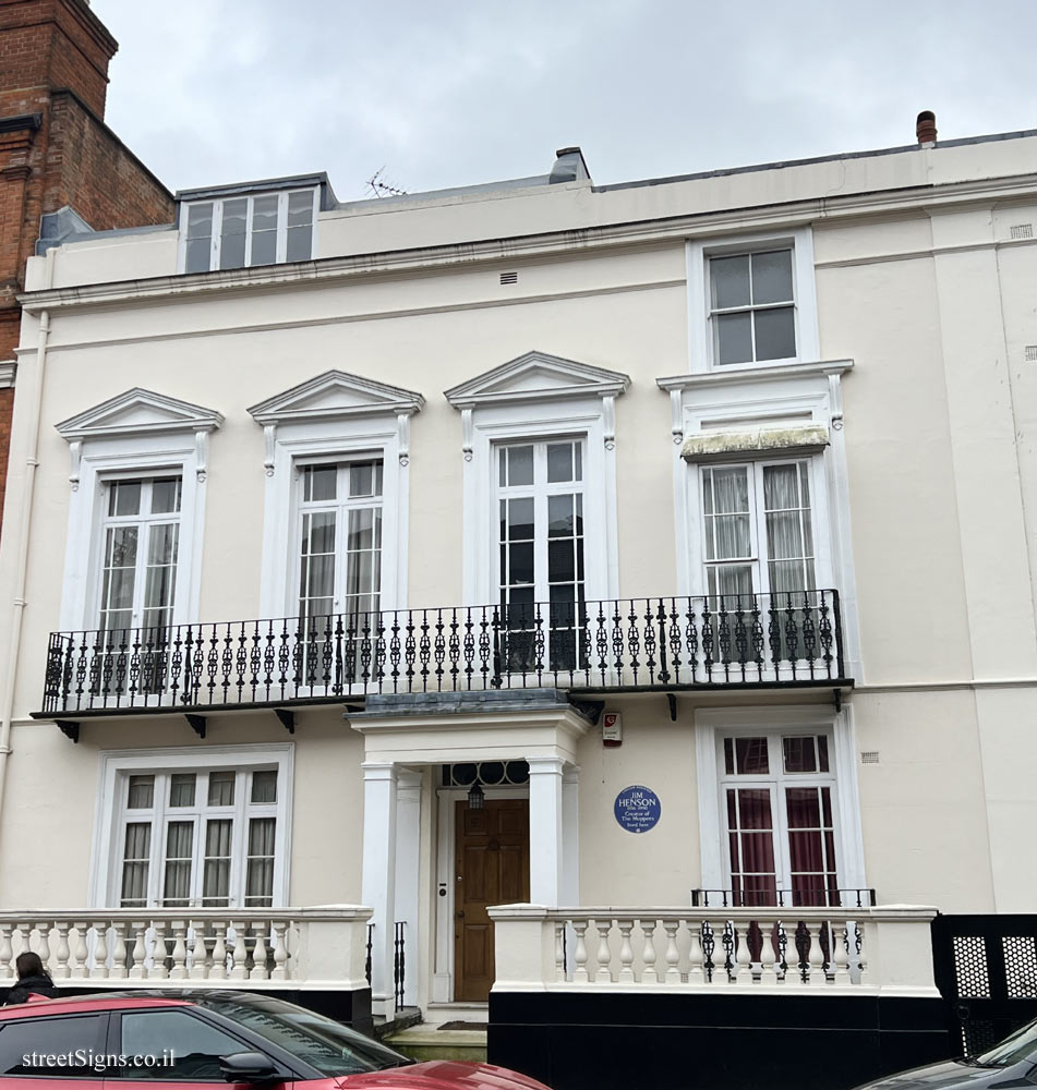 London - the house where puppeteer Jim Henson lived, creator of the "Muppets" series - 50 Downshire Hill, London NW3 1PA, UK