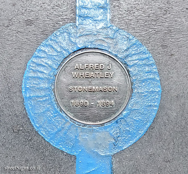 London - Tower Bridge London - The Blue Line of Fame - Alfred J Wheatley - Stonemason