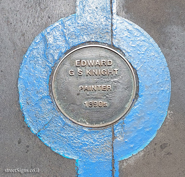 London - Tower Bridge London - The Blue Line of Fame - Edward G S Knight - Painter