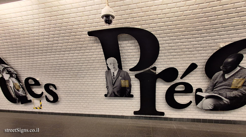 Paris - Saint-Germain-des-Prés Metro Station - "The Myth of Saint-Germain" - Jacques Prévert - Saint-Germain-des-Prés, 75006 Paris, France