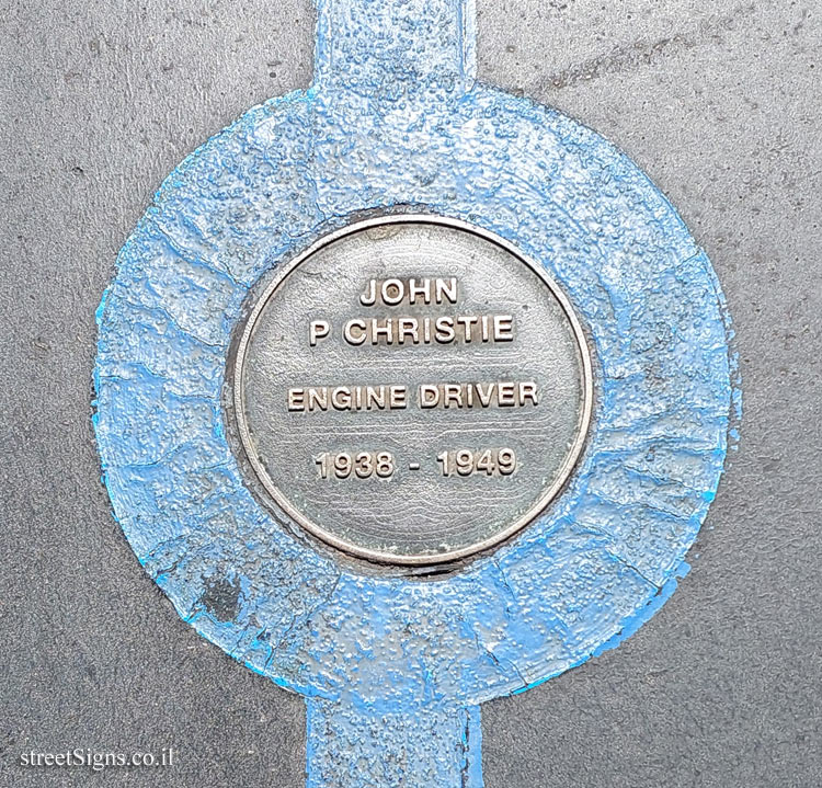 London - Tower Bridge London - The Blue Line of Fame - John P Christie - Engine Driver