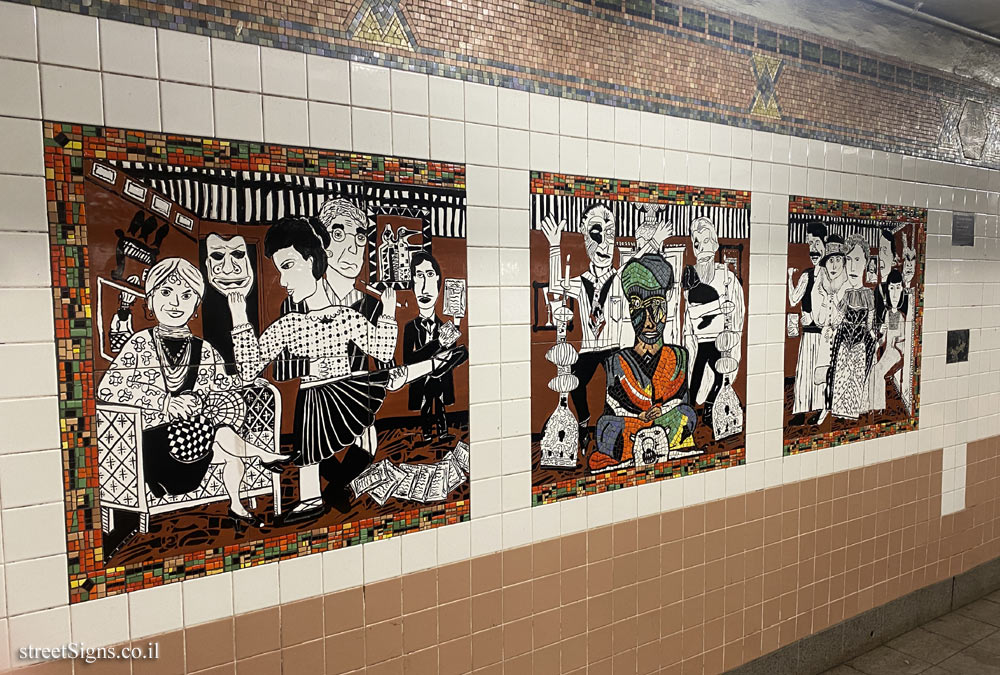 New York - Subway - Christopher Station - Greenwich Village Murals - Christopher St-Sheridan Sq, New York, NY 10014, USA