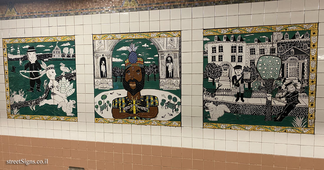 New York - Subway - Christopher Station - Greenwich Village Murals - The Founders - Christopher St-Sheridan Sq, New York, NY 10014, USA