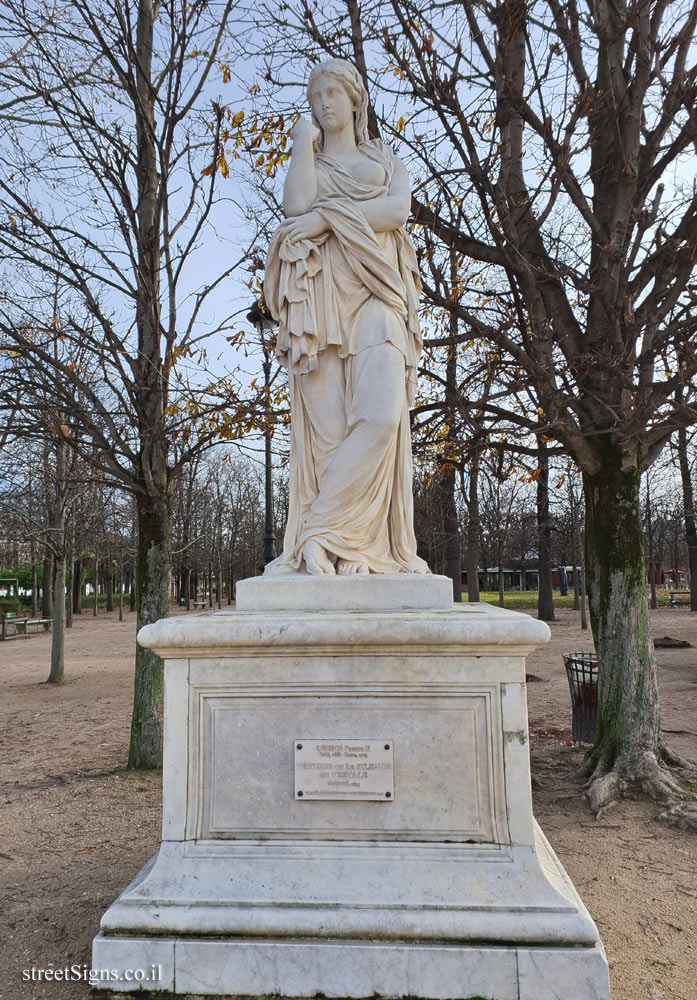 Paris - Tuileries Gardens - "Vitoria/Silence/Vestilia" outdoor sculpture by Pierre Le Gros II - Paris, France