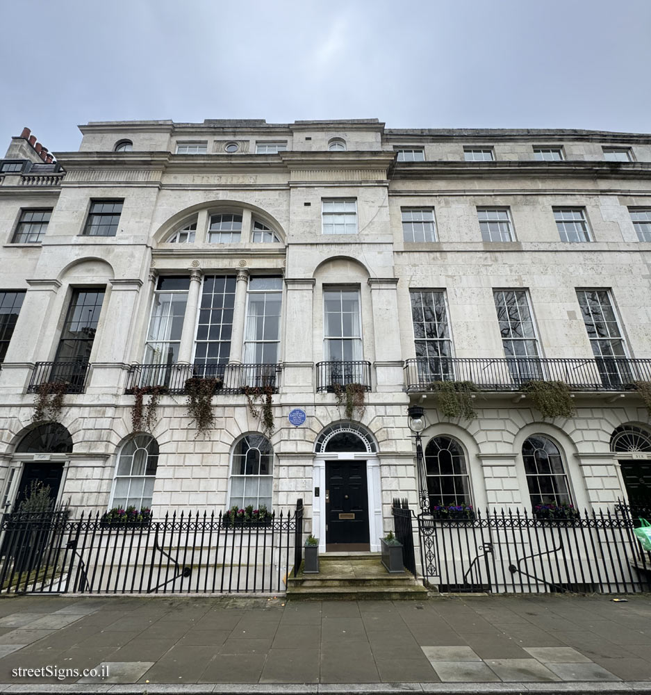 London - the place where the painter Charles Eastlake lived - 7 Fitzroy Square, London W1T 5HN, UK