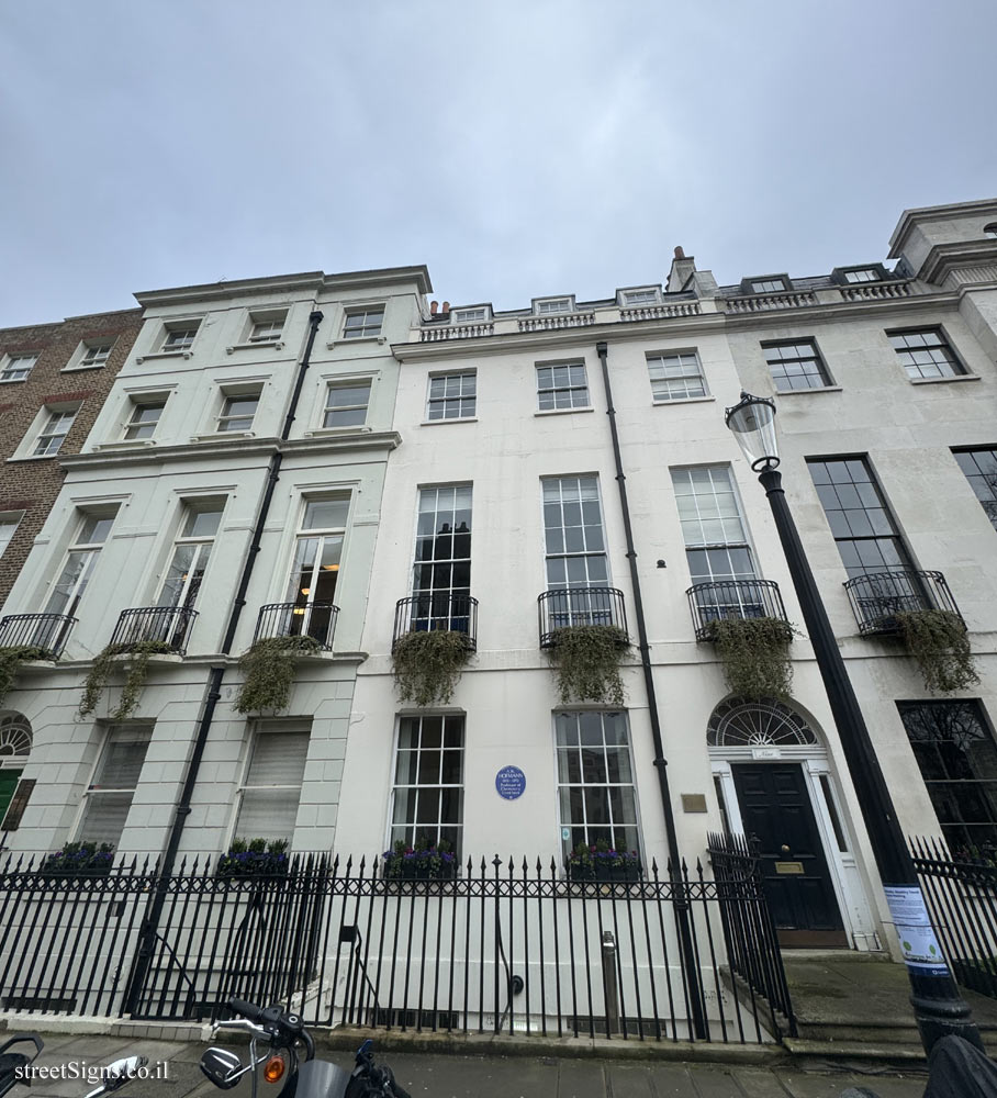 London - the house where the chemist August Wilhelm von Hofmann lived - 9 Fitzroy Square, London W1T 5HW, UK