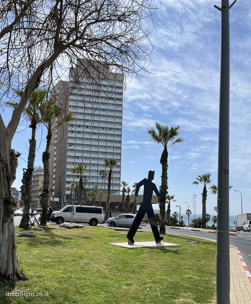 Tel Aviv - "The Walking Man" - Outdoor sculpture by Ilan Goldstein & Eitan Bartal -Shalag Square, Shalag St 1, Tel Aviv-Jaffa, Israel