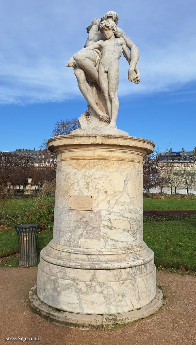 Paris - Tuileries Gardens - "The Oath Of Spartacus" outdoor sculpture by Louis-Ernest Barrias - All. Centrale, 75001 Paris, France