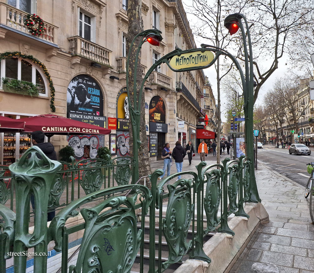 Saint-Michel Notre-Dame metro station, Paris, France