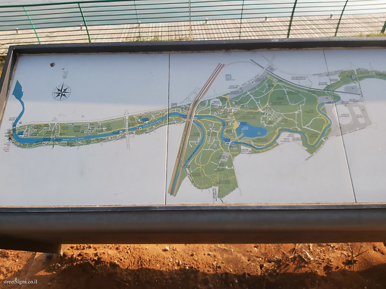 Tel Aviv - Map of Hayarkon Park