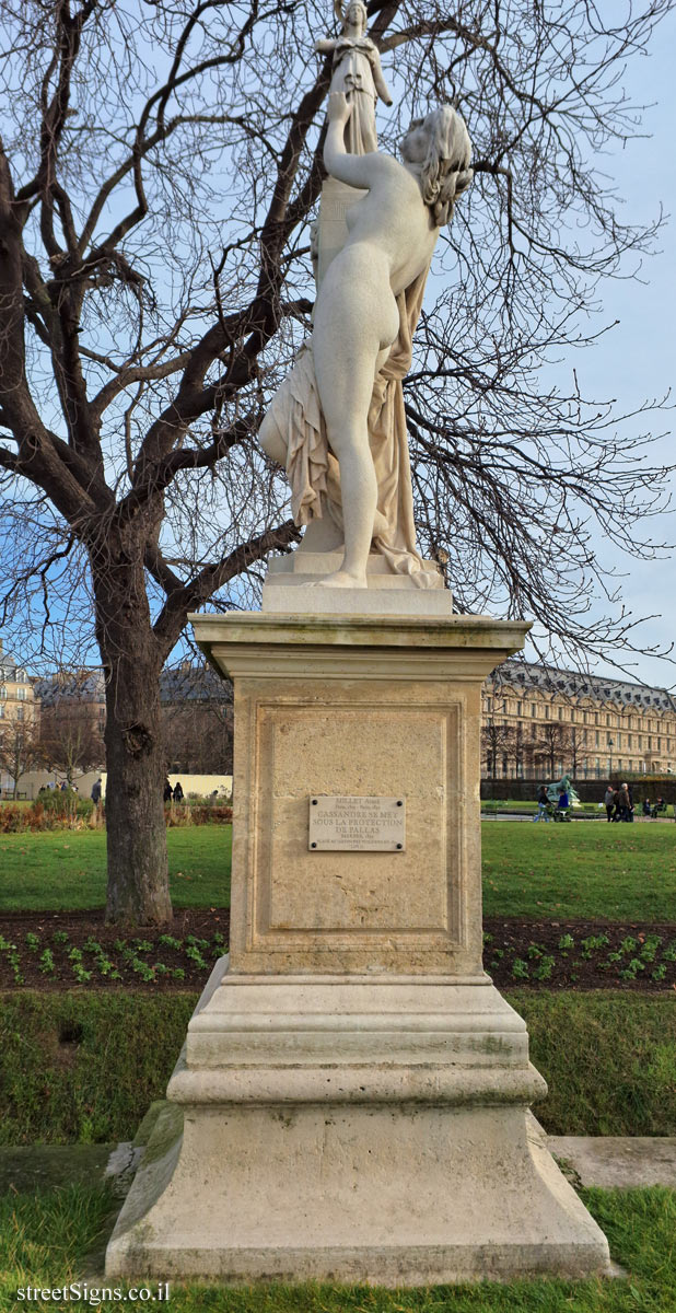 Paris - Tuileries Gardens - "Cassandra puts herself under the protection of Pallas" outdoor sculpture by Aimé Millet - Louvre - Tuileries, Paris, France