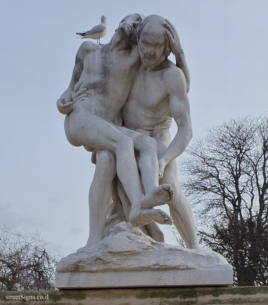 Paris - Tuileries Gardens - "The Good Samaritan" outdoor sculpture by François Sicard - Louvre - Tuileries, Paris, France