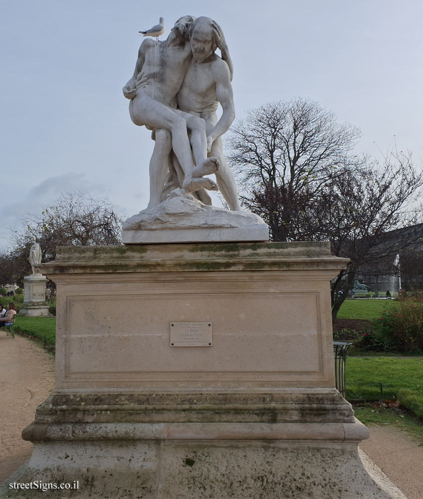 Paris - Tuileries Gardens - "The Good Samaritan" outdoor sculpture by François Sicard - Louvre - Tuileries, Paris, France