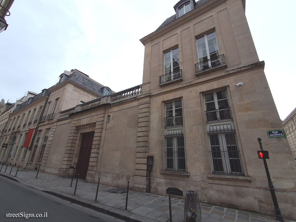 Paris - History of Paris - Hôtel de Guénégaud - 60 Rue des Archives, 75003 Paris, France