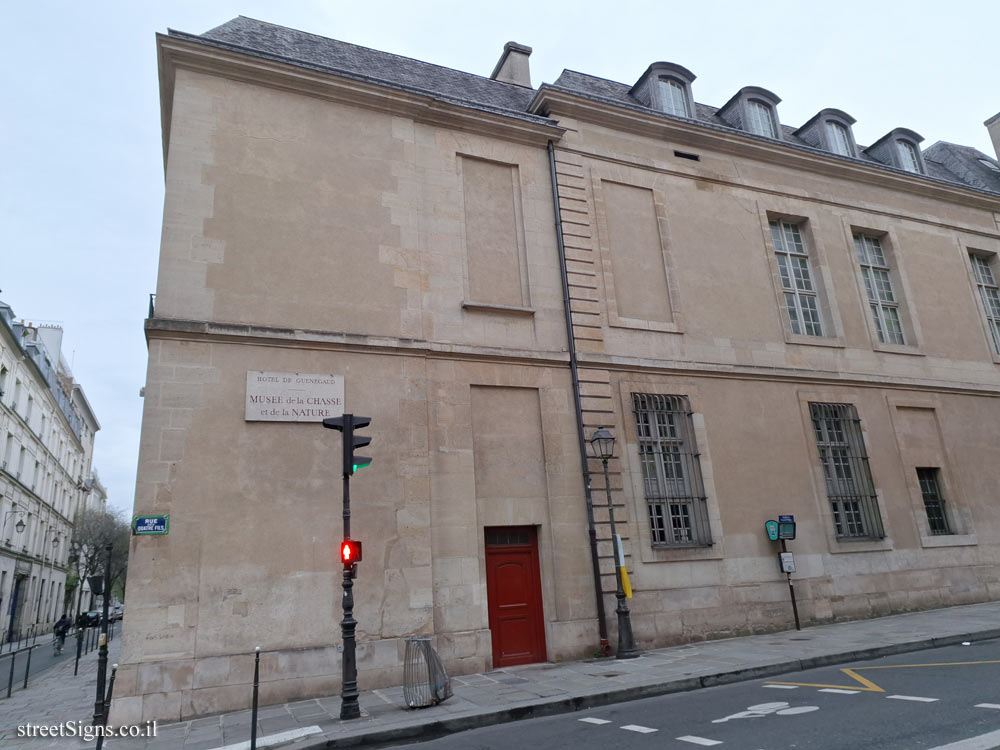 Paris - History of Paris - Hôtel de Guénégaud -  the hunting and nature museum - 60 Rue des Archives, 75003 Paris, France