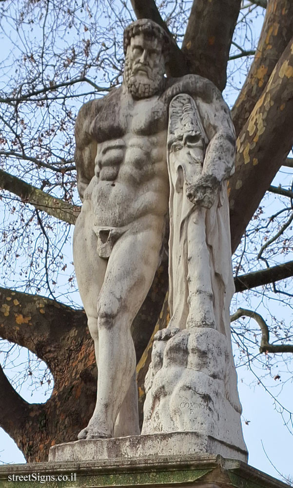 Paris - Tuileries Gardens - "Farnese Hercules" outdoor sculpture by Giovanni Comino - Louvre - Tuileries, Paris, France