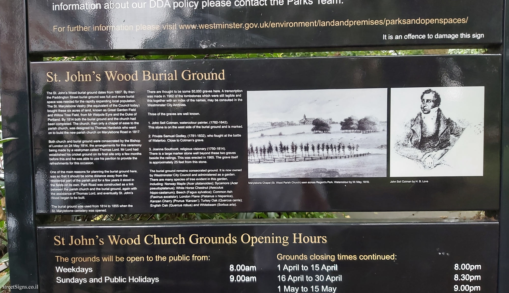 London - St John’s Wood Church Grounds - Burial Ground