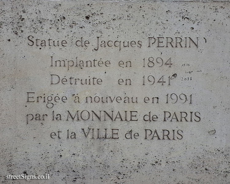 Paris - A statue commemorating the Marquis de Condorcet - 19 Quai de Conti, 75006 Paris, France