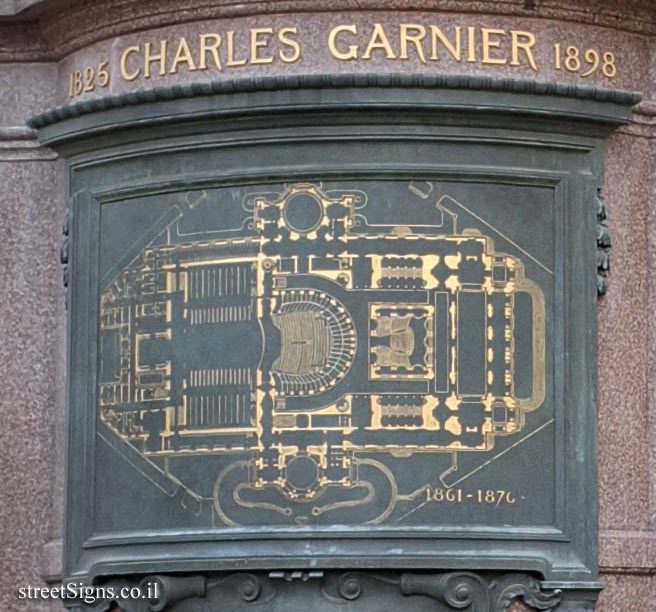Paris - Monument to Charles Garnier in the opera building he designed - 2f Rue Auber, 75009 Paris, France
