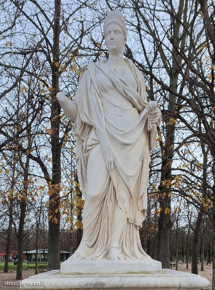 Paris - Tuileries Gardens - "Agrippina" outdoor sculpture by Robert Doisy - Louvre - Tuileries, Paris, France