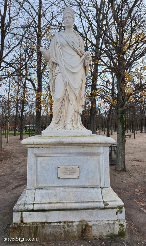 Paris - Tuileries Gardens - "Agrippina" outdoor sculpture by Robert Doisy - Louvre - Tuileries, Paris, France