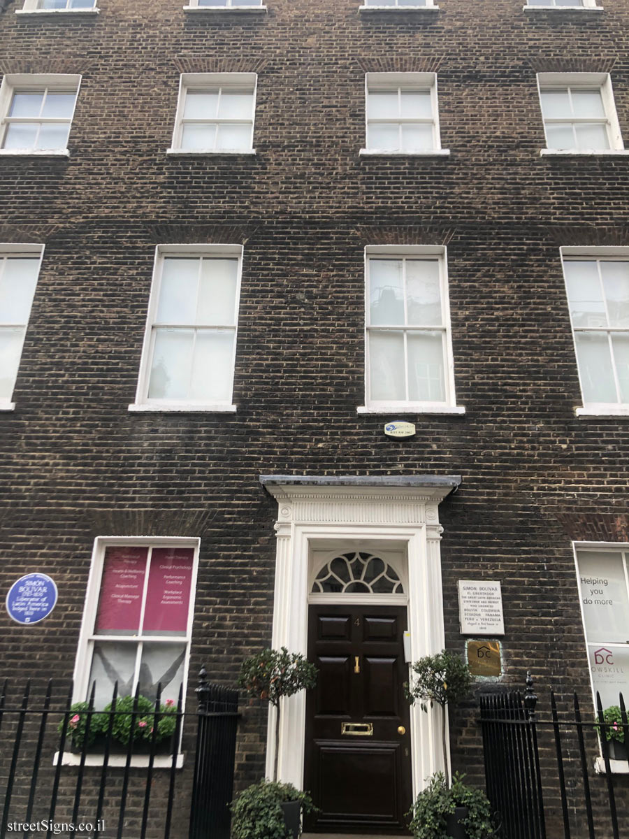 English Heritage - Where Simon Bolivar was staying - 4 Duke St, Marylebone, London W1U 3EL, UK