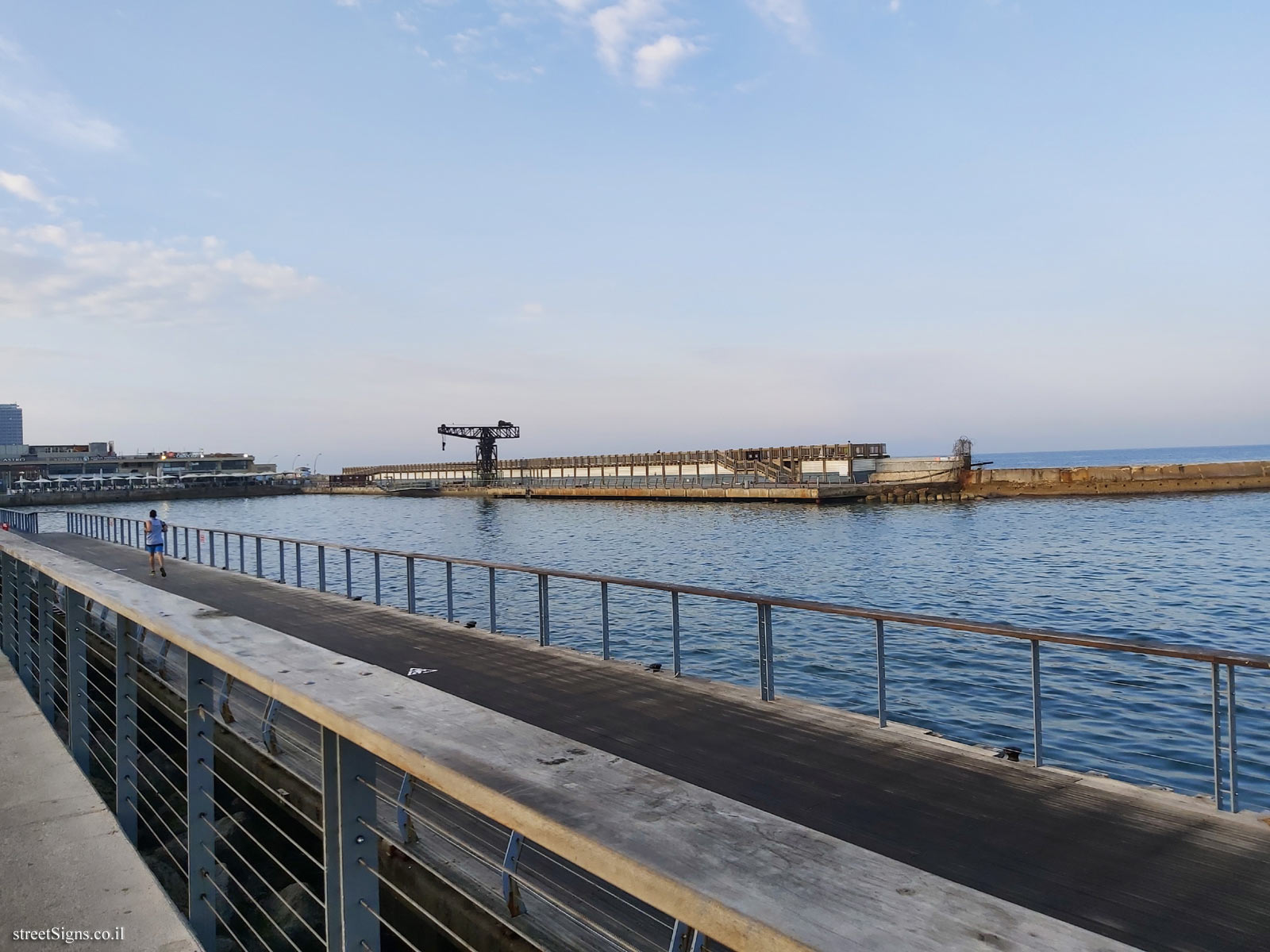 History in Tel Aviv Port - The wooden wharf