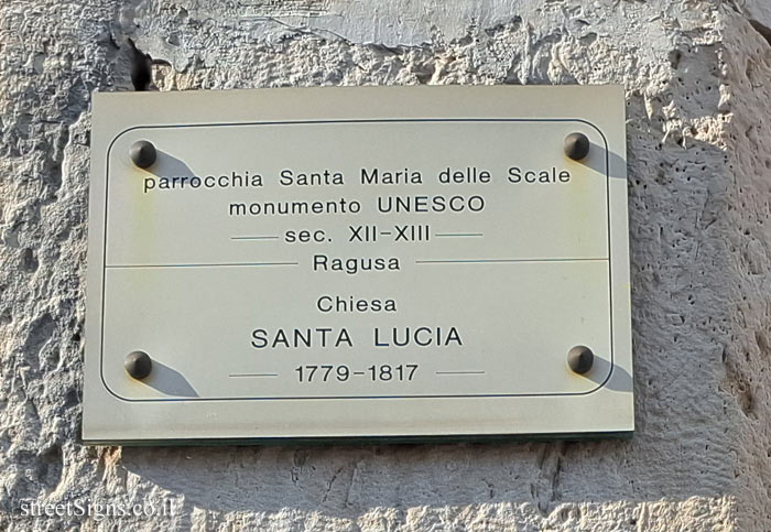 Ragusa - World Heritage Site - Church of Santa Venerande o Santa Lucia - Via Santa Lucia, 5, 97100 Ragusa RG, Italy
