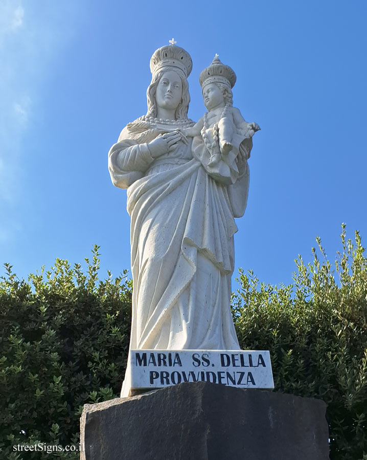 Zafferana Etnea - a statue of the Madonna in the place where the lava flow stopped in 1992 - Via Zerbate, 7, 95019 Zafferana Etnea CT, Italy
