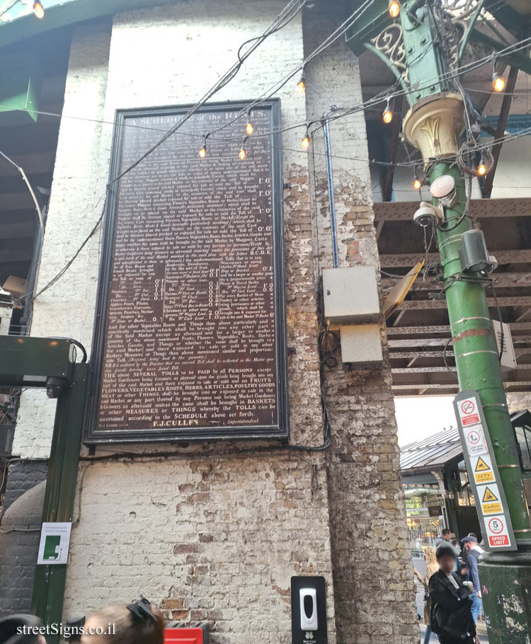 London - 1910 Board of Rents in Borough Market - 5 Bedale St, London SE1 9AL, UK