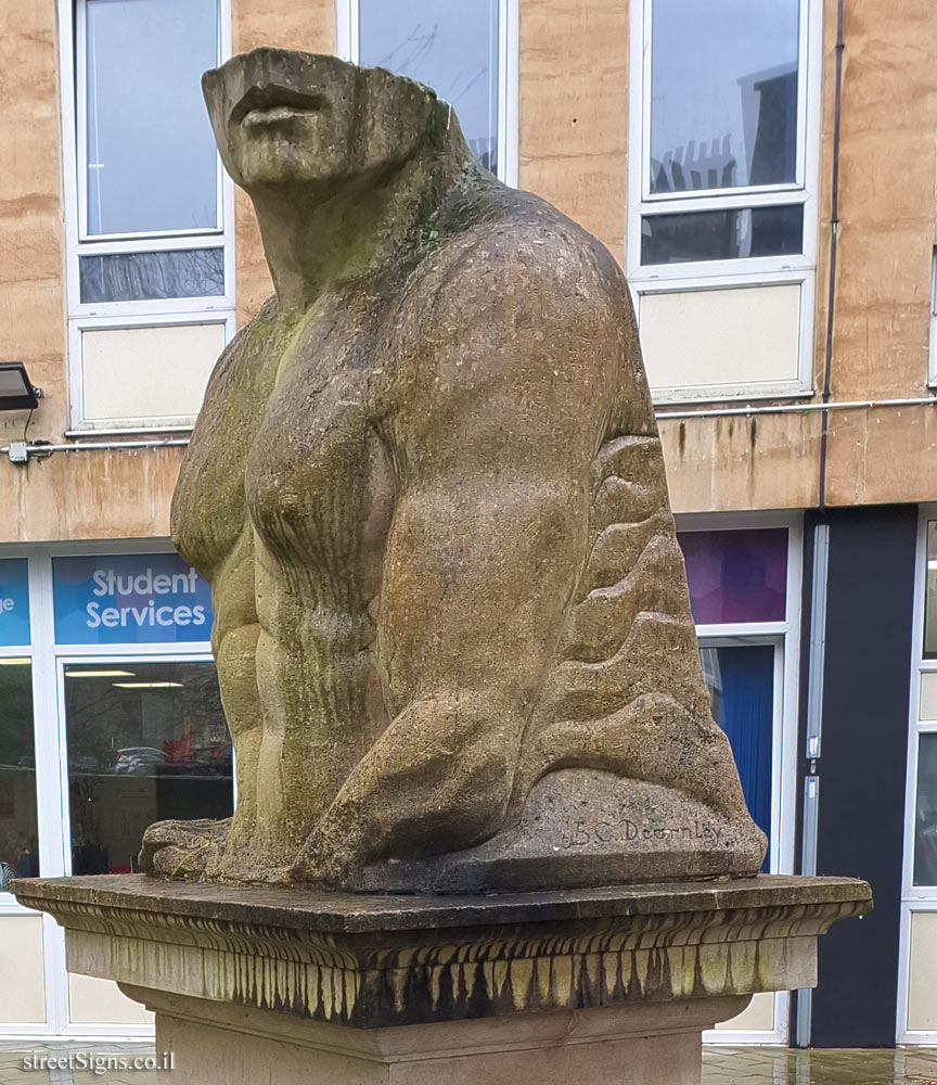 Bath - "Olympian" outdoor sculpture by Ben Dearnley - James St W, Bath BA1 1EB, UK