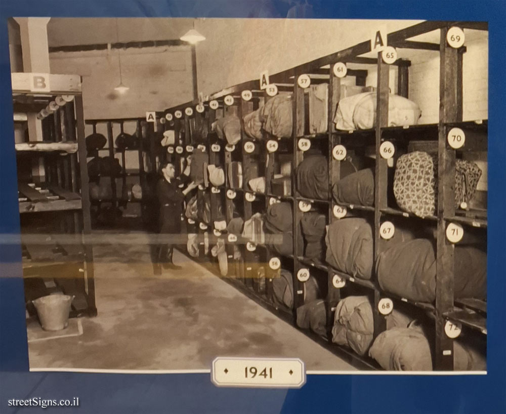 London - London Underground History - Leicester Square - Linens for shelter seekers from the air raids in World War II (1941)