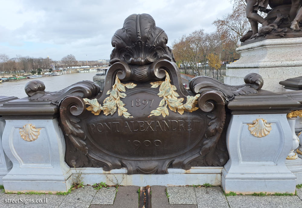 Paris - Alexander III Bridge - Years of construction and inauguration of the bridge