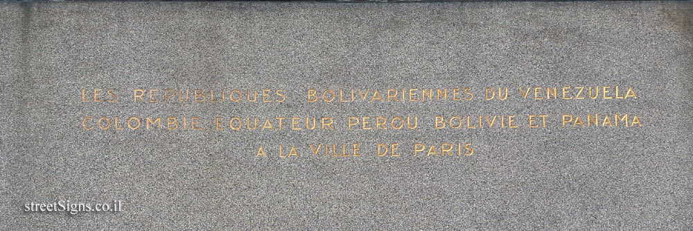 Paris - Statue commemorating the liberator of America, Simon Bolivar - 1910 Port des Champs-Élysées, 75008 Paris, France