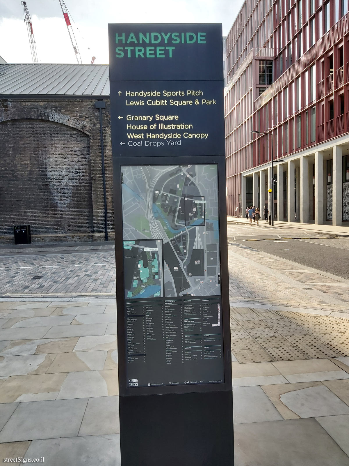 London - Handyside Street - signpost (The other side)