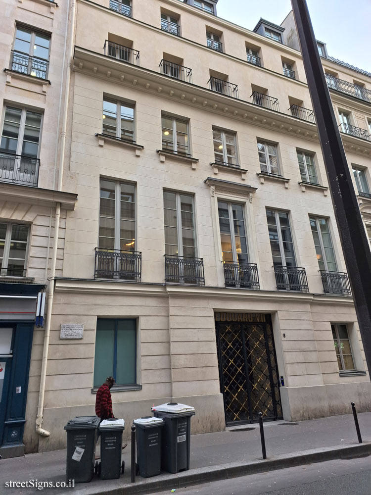 Paris - The house where Stendhal wrote the novel "The Charterhouse of Parma" - 8 Rue de Caumartin, 75009 Paris, France