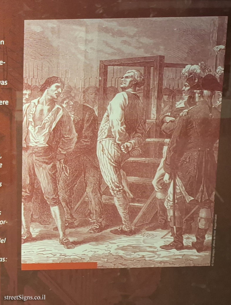 Paris - Odeon Metro Station - The Odeon at the Front of the Revolution - Danton on his way to the guillotine