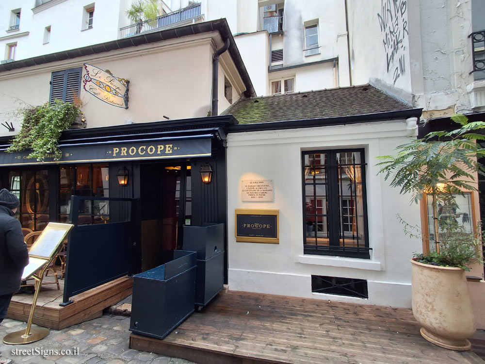 Paris - Café Procope - 13 Rue de l’Ancienne Comédie, 75006 Paris, France