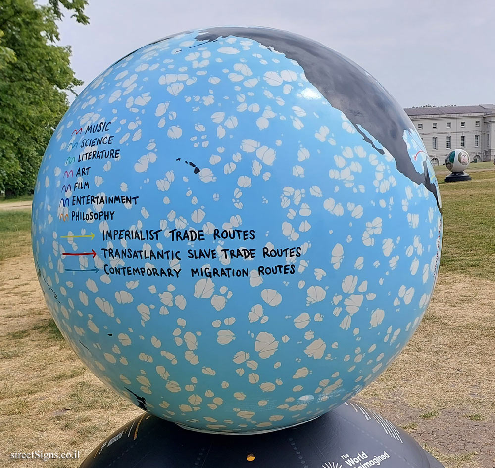 London - Greenwich - Exhibition at the Maritime Museum exploring slave trade - Yinka Shonibare - The Globe