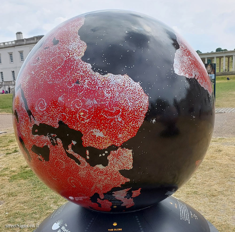 London - Greenwich - Exhibition at the Maritime Museum exploring slave trade - Geoffrey Chambers - The Globe