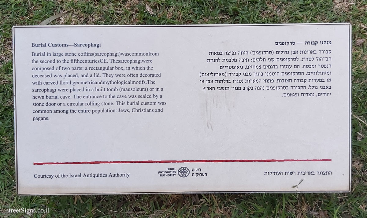 Herzliya - Reichman University - Burial Customs - Sarcophagi