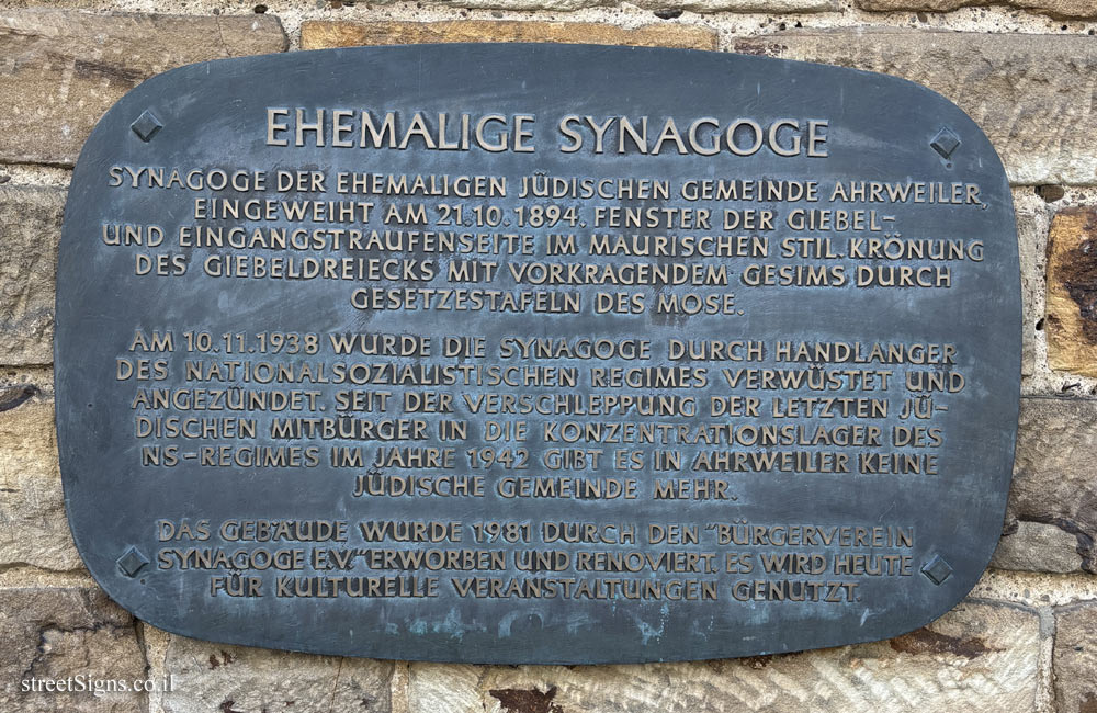 Bad Neuenahr-Ahrweiler - Synagogue (former)