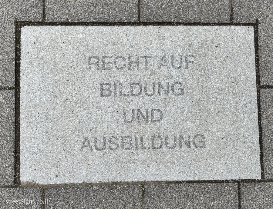 Cologne - Human Rights Path - Right to Education and Training (Article 26)