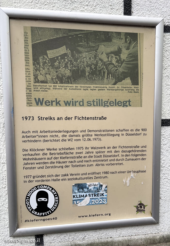 Düsseldorf - Kiefernstraße - 1973:Strikes on Fichtenstraße