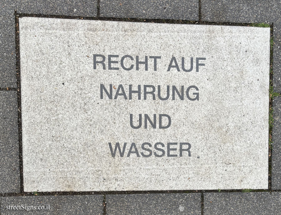 Cologne - Human Rights Path - Right to Food and Water (Article 25)