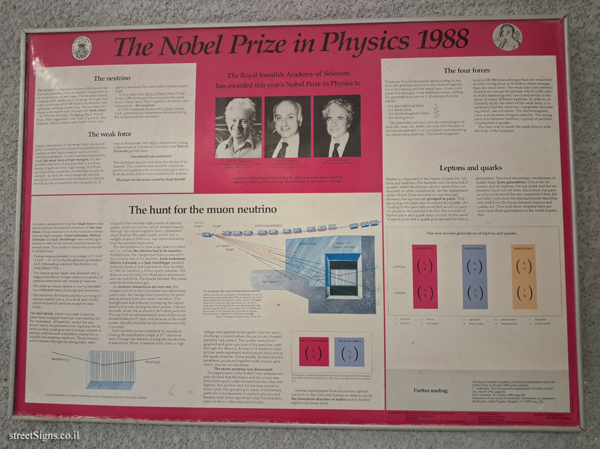 Tel Aviv University - School of Physics - 1988 Physics Nobel Prize - Muon Neutrino Discovery